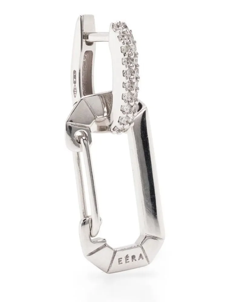 EÉRA 18kt Chiara Weißgoldcreole mit Diamanten - Silber Silber