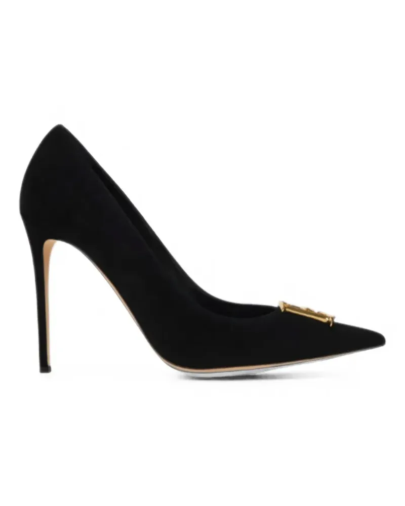 Elisabetta Franchi Pumps mit Logo-Schild - Schwarz Schwarz