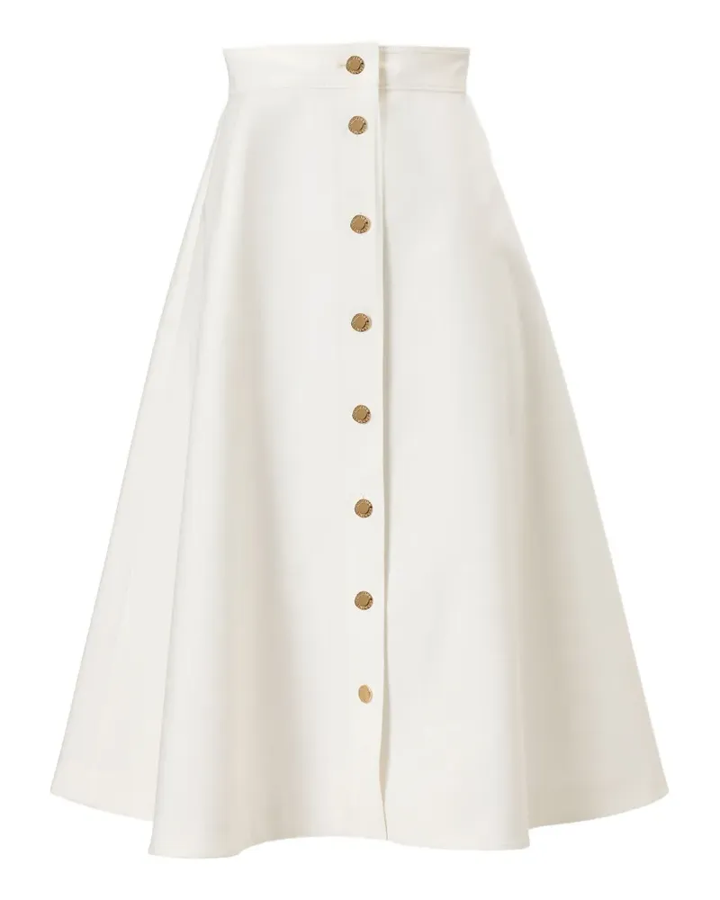 Carolina Herrera New York button-front midi skirt - Weiß Weiß