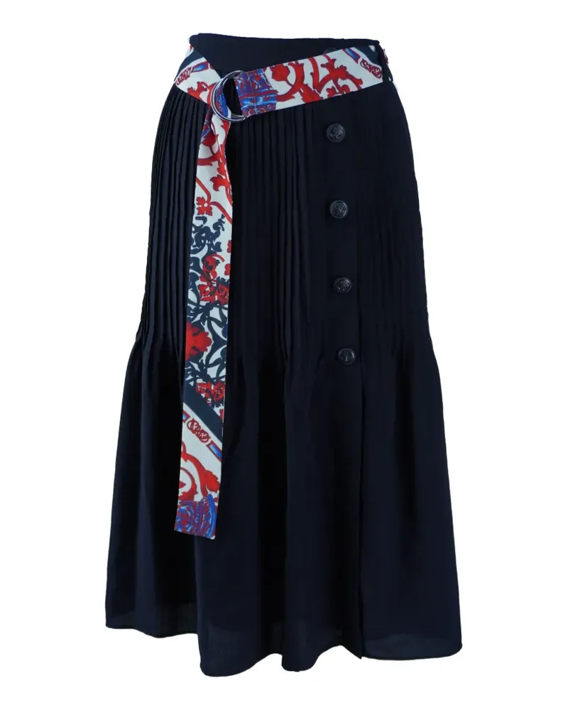 Claudie Pierlot belted pleated midi skirt - Schwarz Schwarz