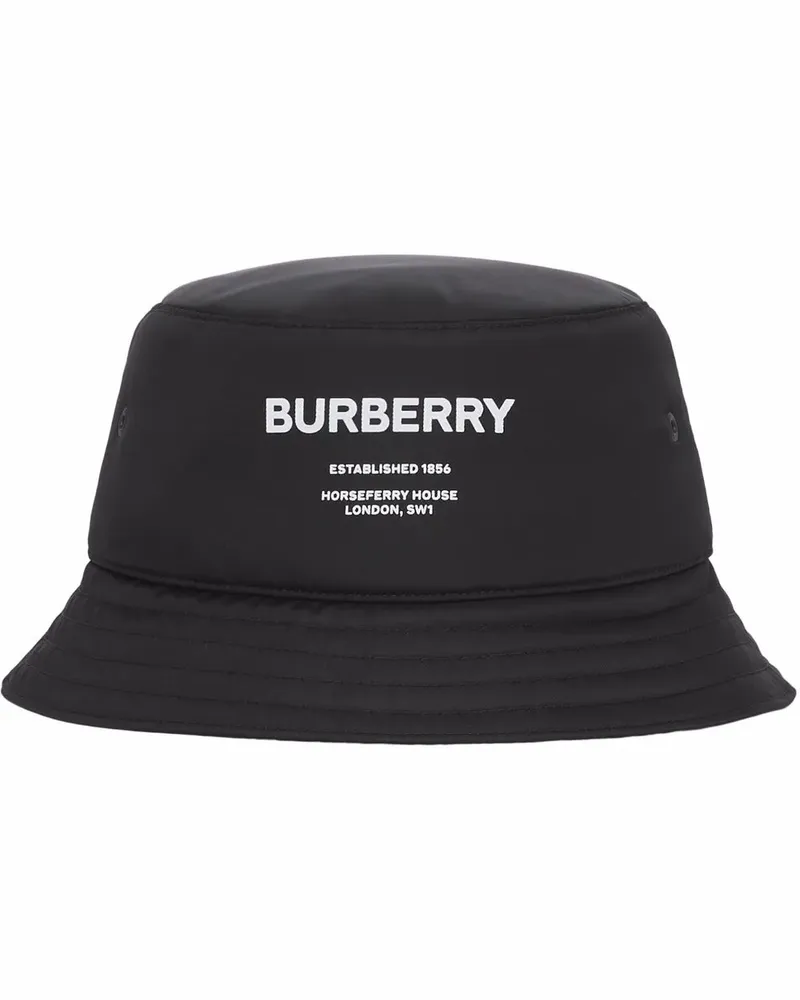 Burberry Fischerhut mit Horseferry-Print - Schwarz Schwarz