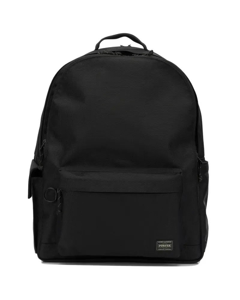 PORTER-YOSHIDA & CO logo-patch backpack - Schwarz Schwarz