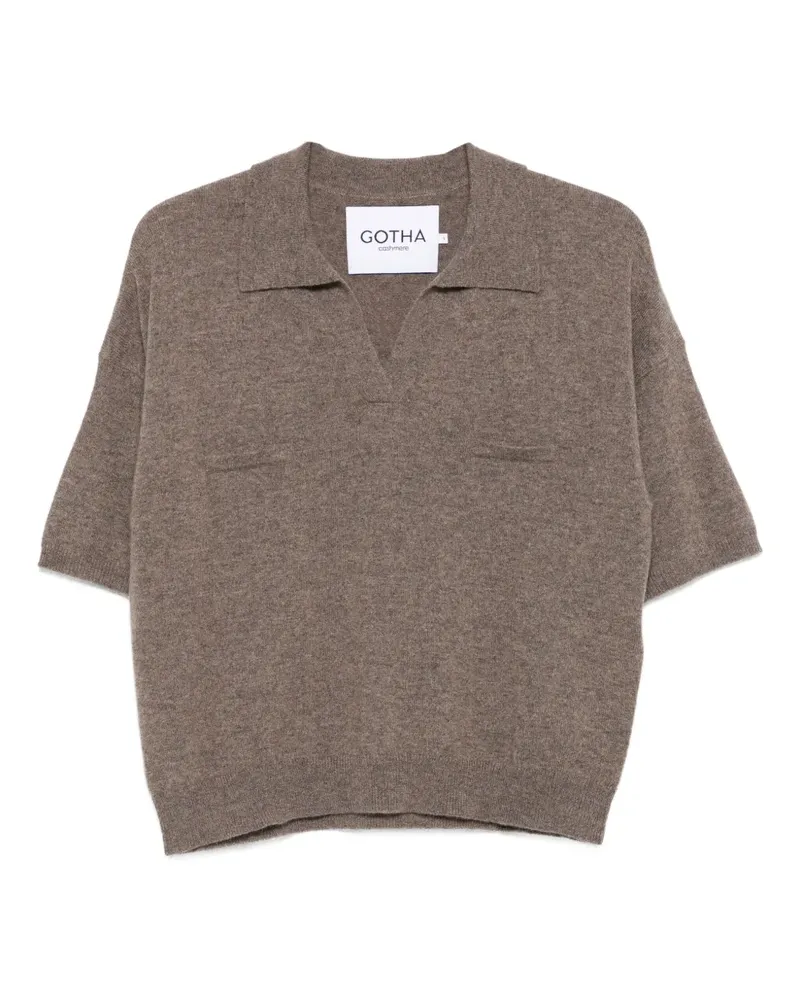 Gotha Kurzärmliges Poloshirt - Braun Braun