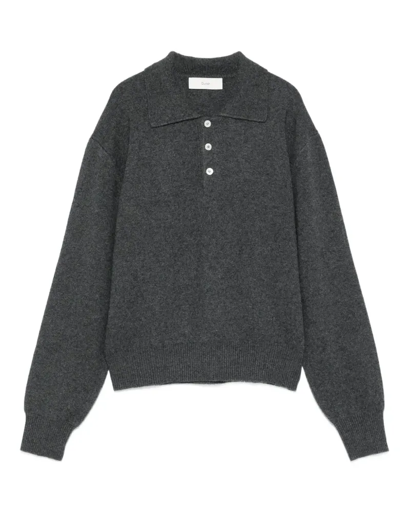 Dunst cashmere polo sweater - Grau Grau