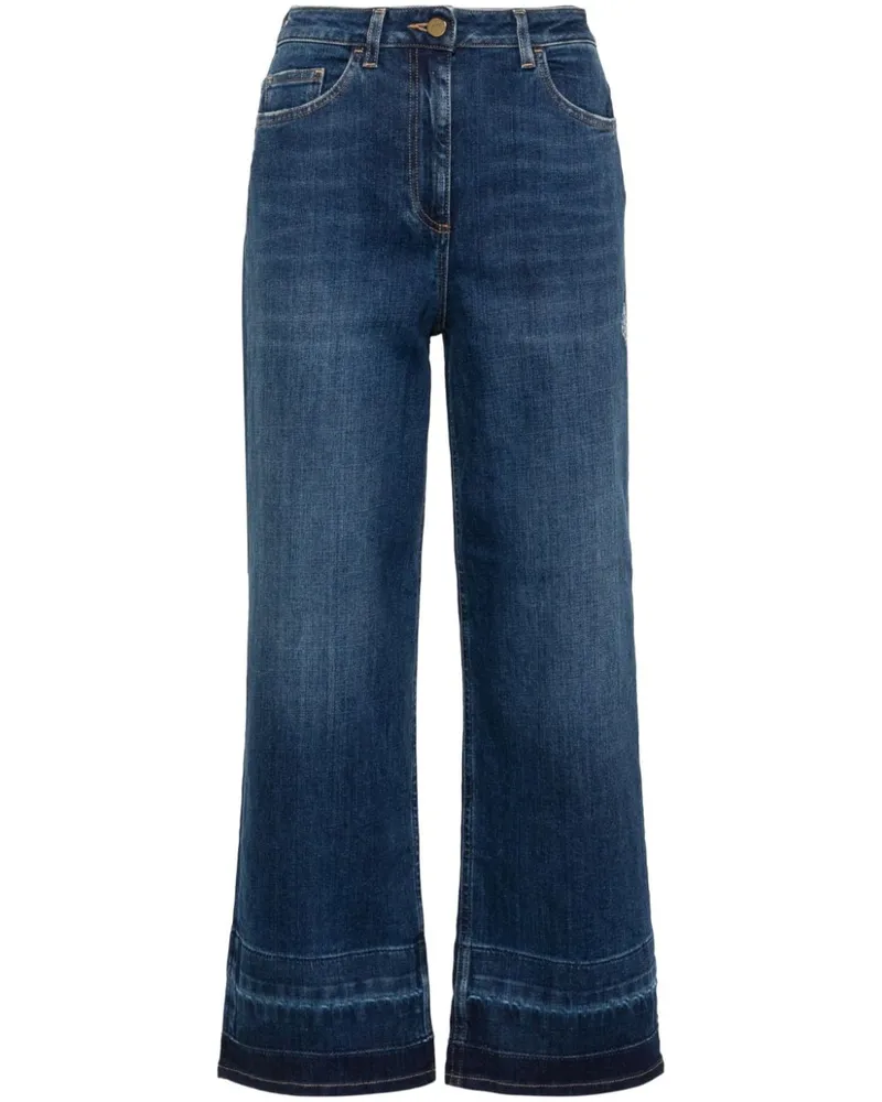 Elisabetta Franchi Jeans mit weitem Bein Blau