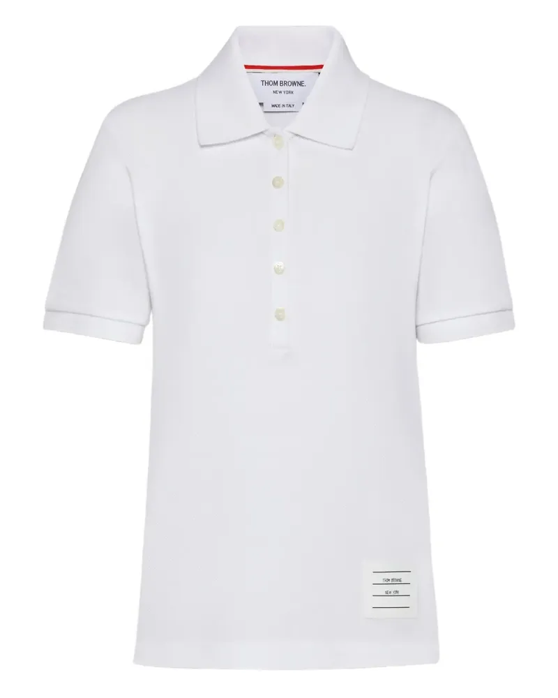 Thom Browne Poloshirt mit kurzen Ärmeln - Weiß Weiß