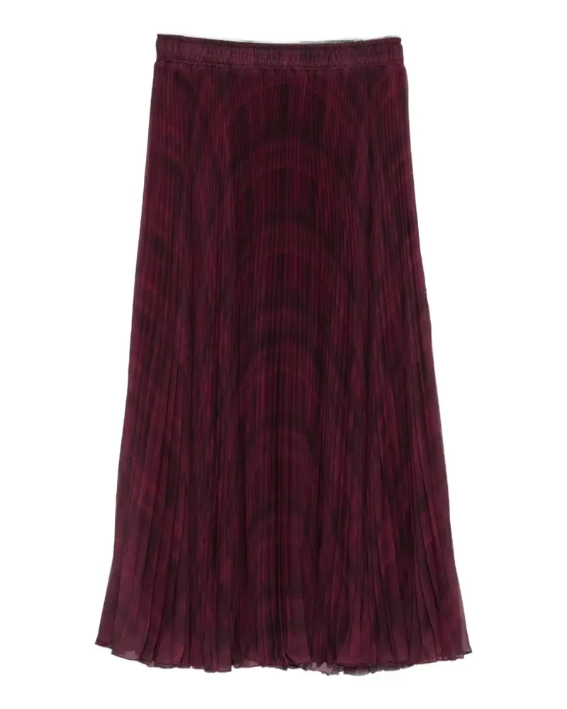 Ermanno Scervino plissé-effect patterned MIDI skirt - Rot Rot