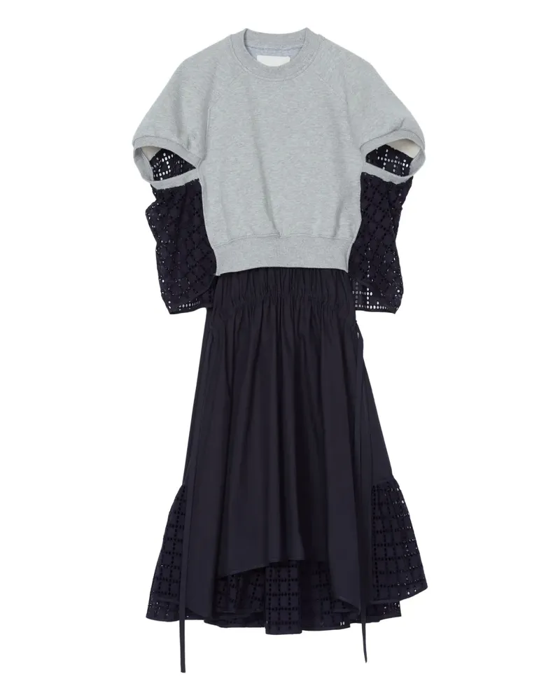 3.1 phillip lim Frottee-Kleid mit Lochstickerei - Grau Grau