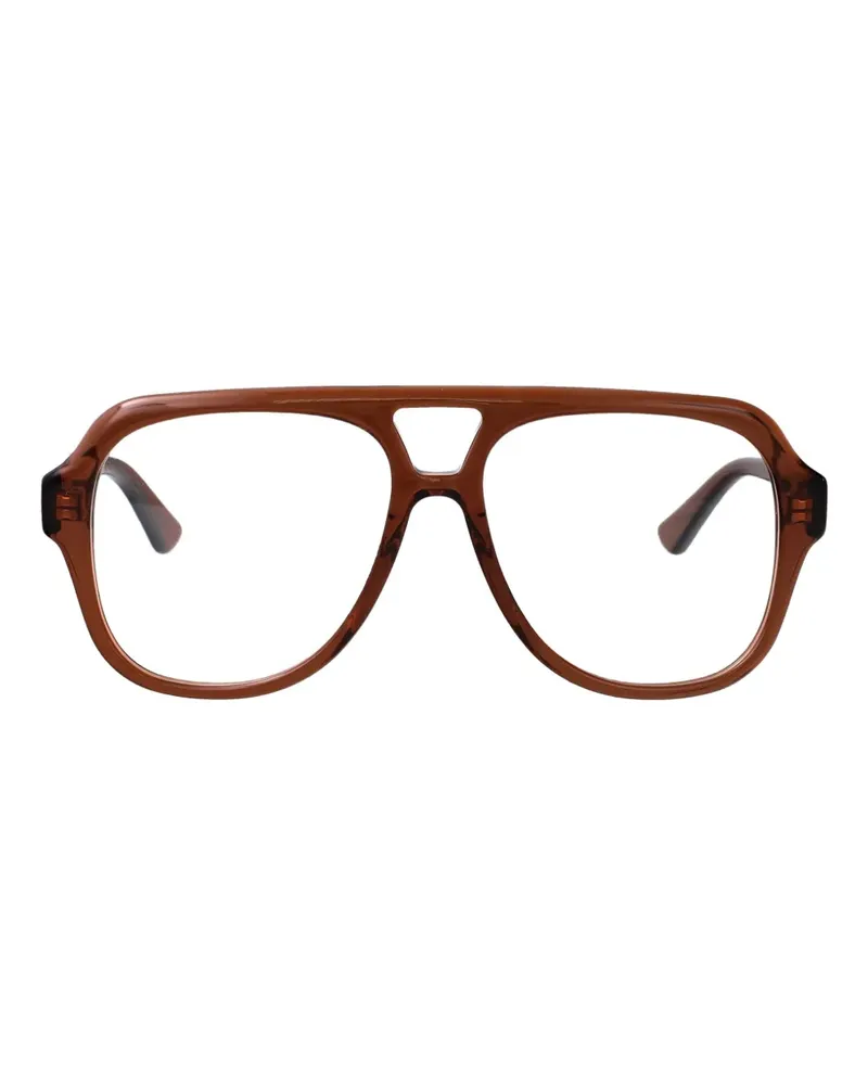 Chloé pilot-frame tortoiseshell glasses - Braun Braun