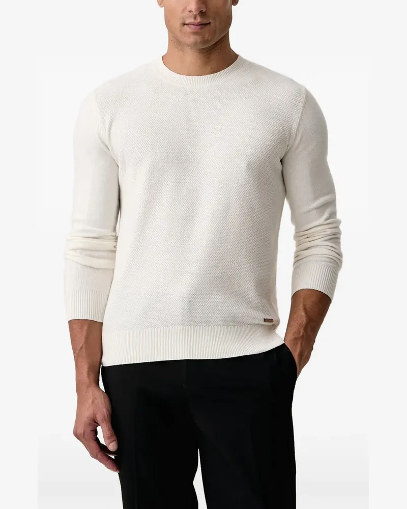 Karl Lagerfeld Pullover mit Waffelstrick-Muster - Nude Nude