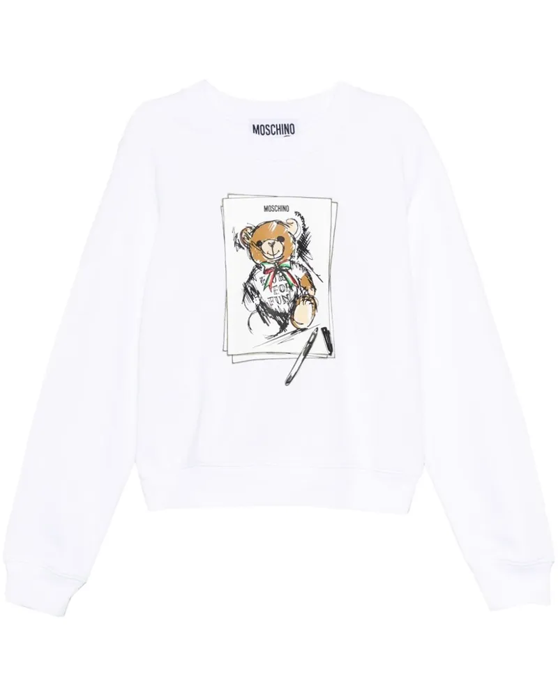 Moschino Sweatshirt mit Teddy-Print - Weiß Weiß