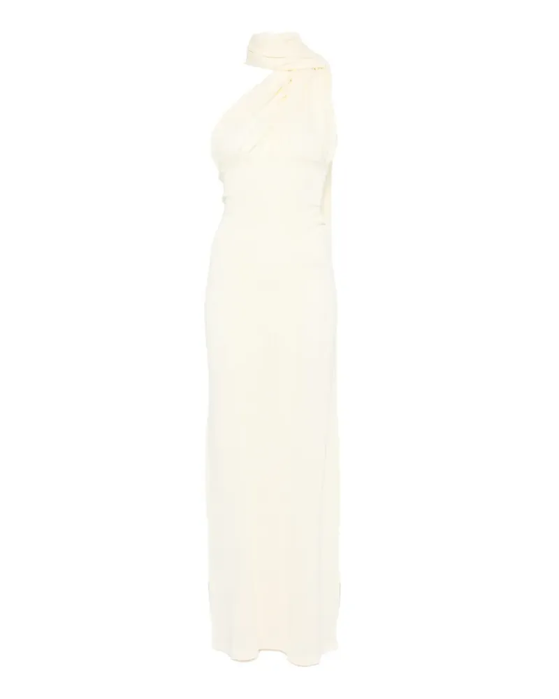 Aya Muse Thea scarf-detail maxi dress - Nude Nude