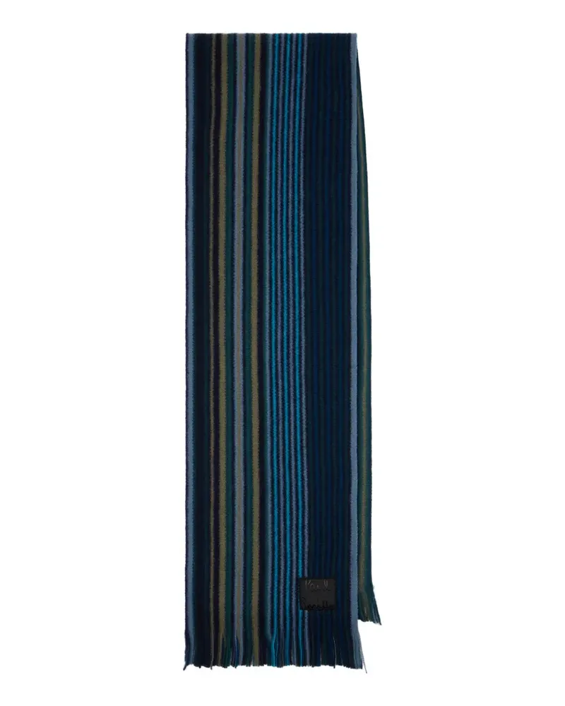 Paul Smith Gestreifter Schal - Blau Blau