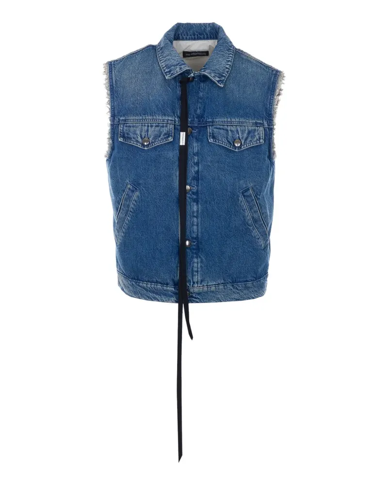 Ann Demeulemeester Weste mit Knopfverschluss - Blau Blau