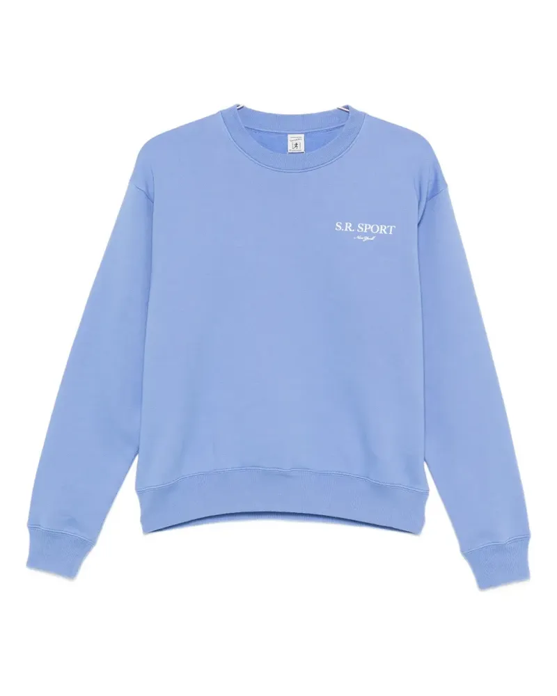 SPORTY & RICH logo-print sweatshirt - Blau Blau