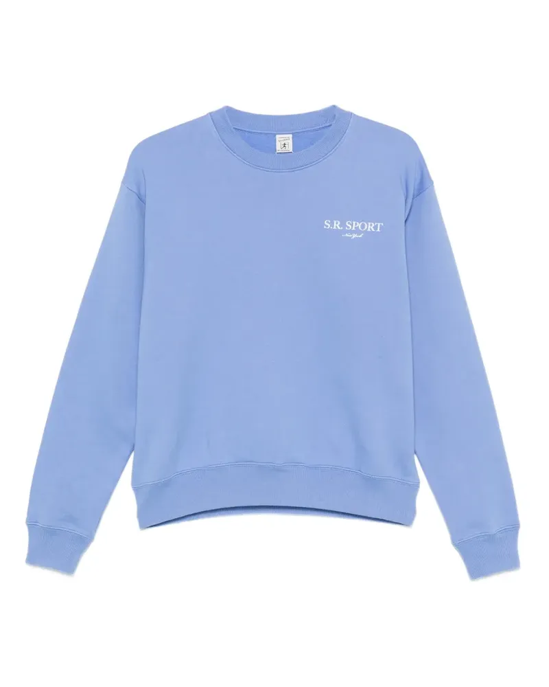 SPORTY & RICH logo-print sweatshirt - Blau Blau