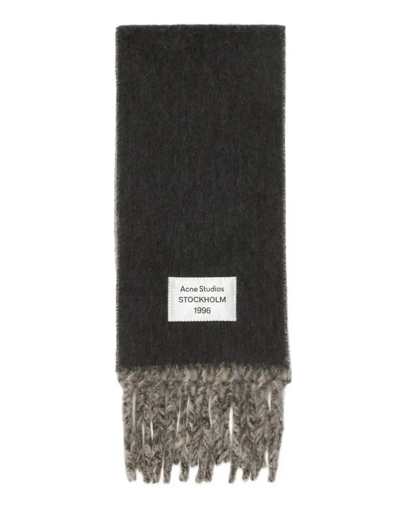 Acne Studios fringed scarf - Grau Grau