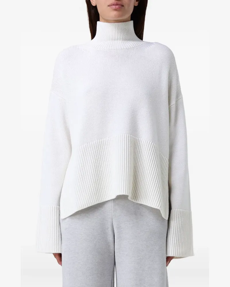Dondup Gerippter Pullover mit Stehkragen - Weiß Weiß