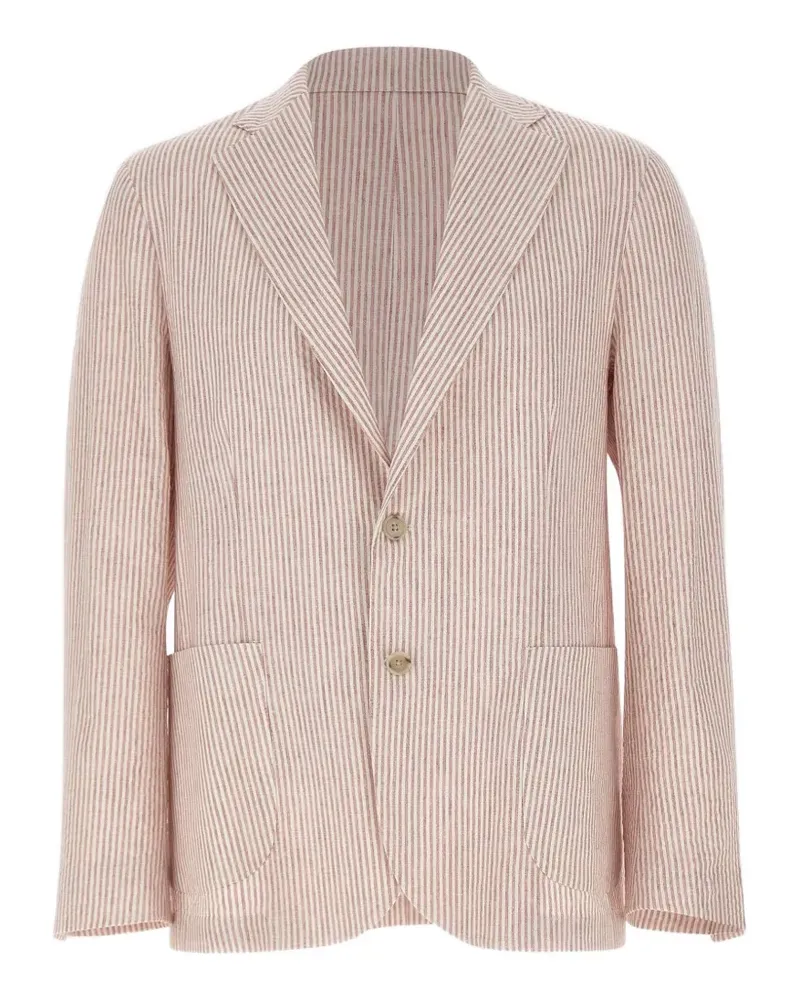 BARBA Easy J striped patch-pocket blazer - Nude Nude