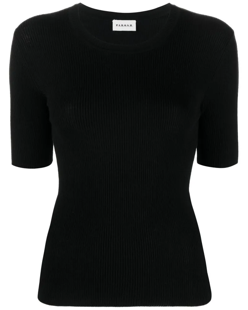 P.A.R.O.S.H. P.A.R.O H. Tanktop mit Rundhalsausschnitt - Schwarz Schwarz