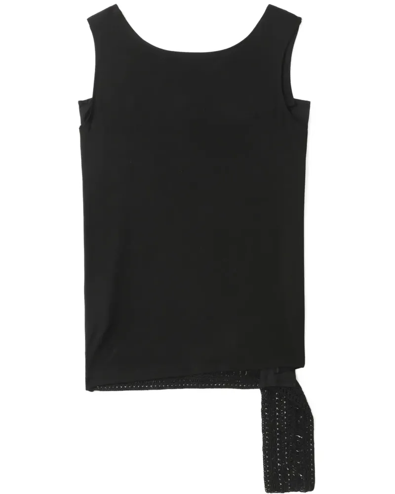 Yohji Yamamoto Top mit Riemen - Schwarz Schwarz