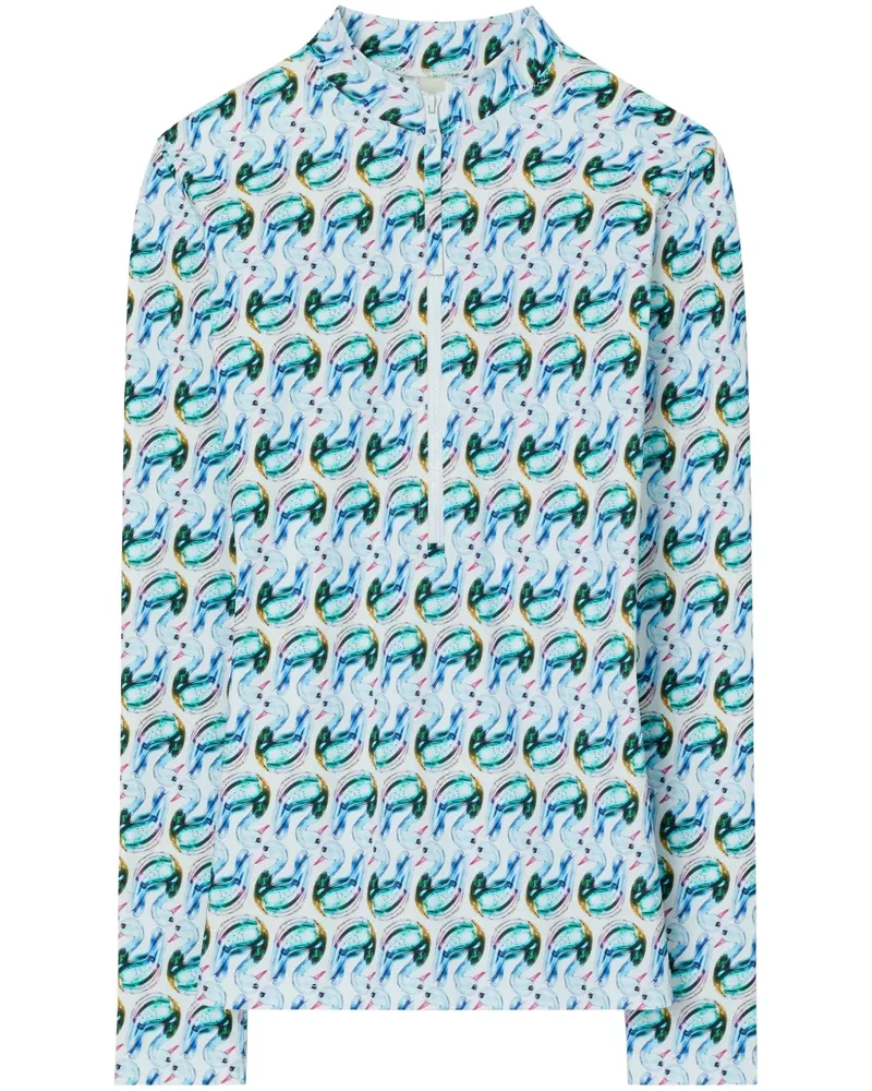 Tory Burch Hemd mit Print - Blau Blau