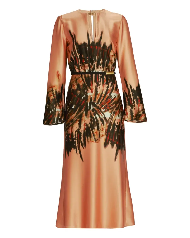 Silvia Tcherassi Pesaro abstract-print midi dress - Rosa Rosa