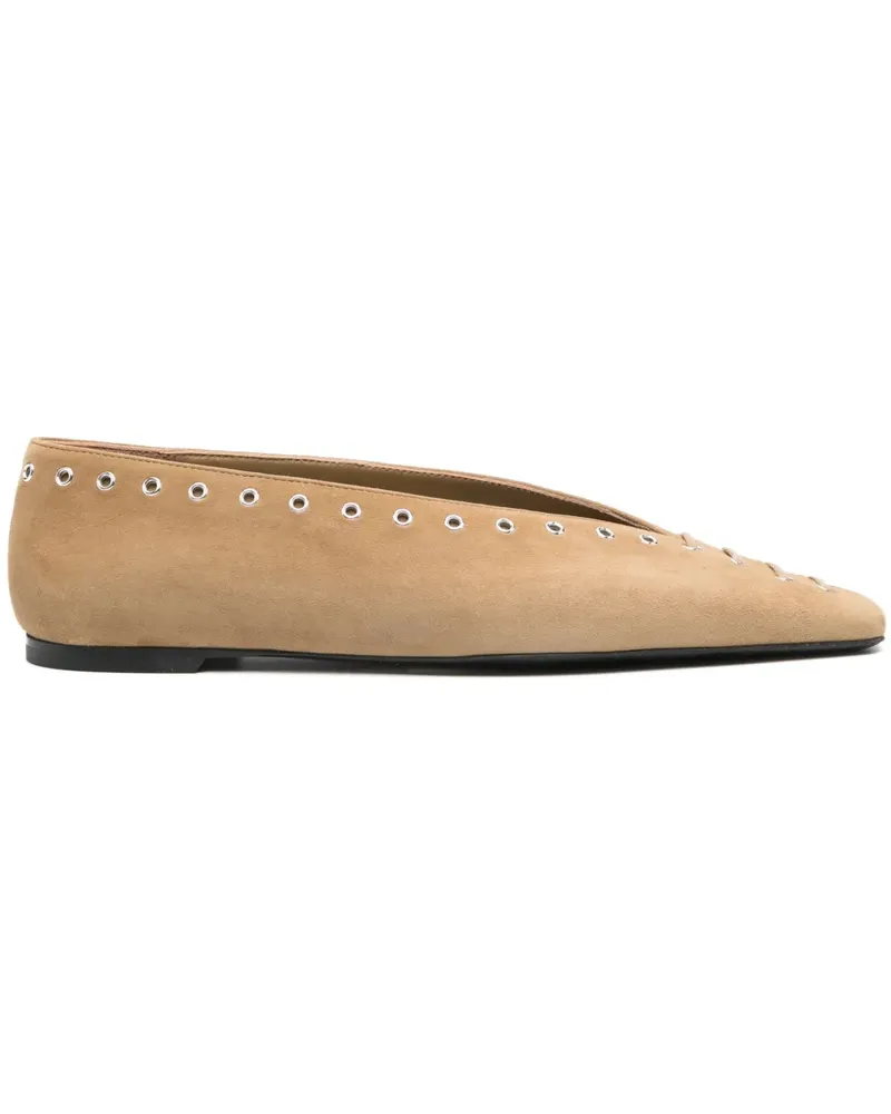Totême Ballerinas aus Wildleder - Nude Nude