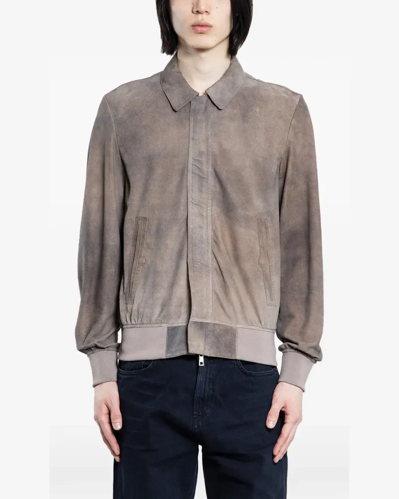 Giorgio Brato overdyed suede jacket - Braun Braun