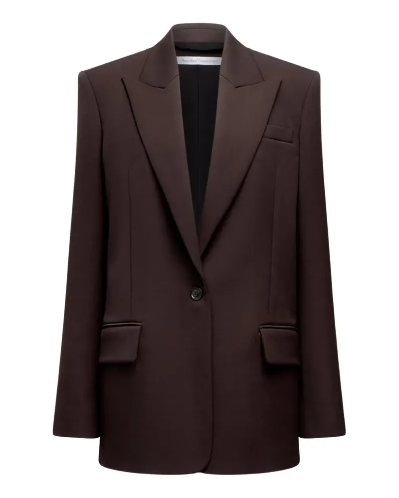 Another Tomorrow Wool Tailored oversized peak-lapel jacket - Braun Braun