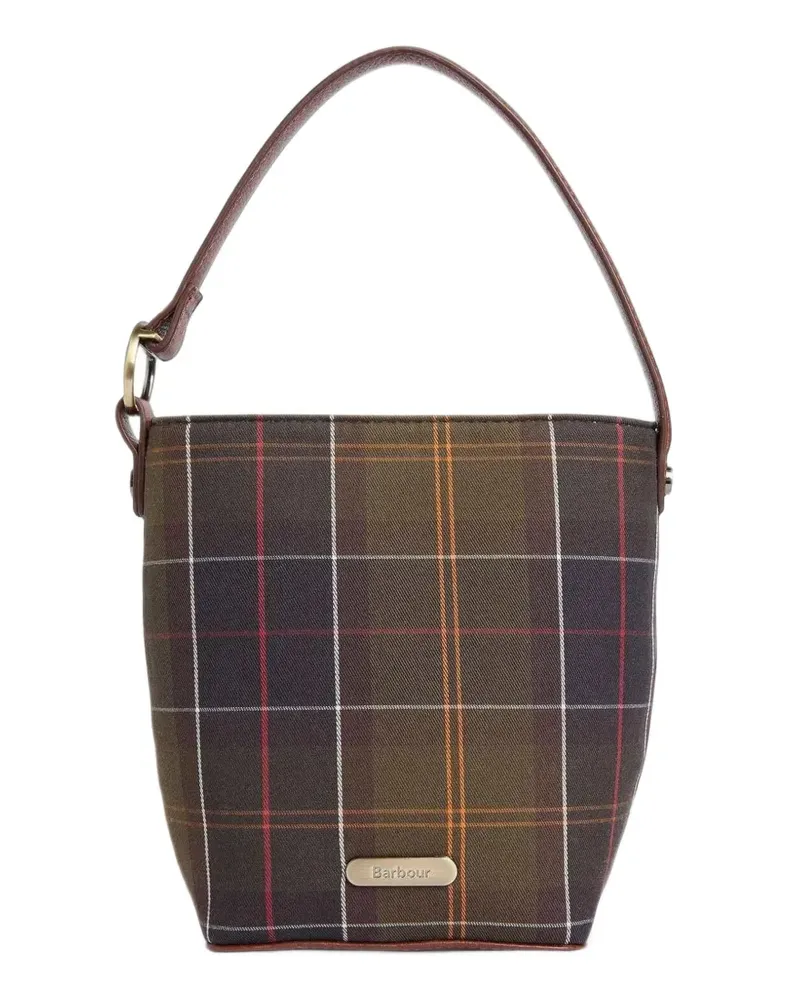 Barbour Mini Cedar Beuteltasche mit Schottenkaro - Grün Grün