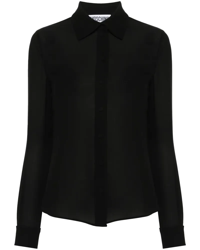 Moschino Hemd aus Seide - Schwarz Schwarz