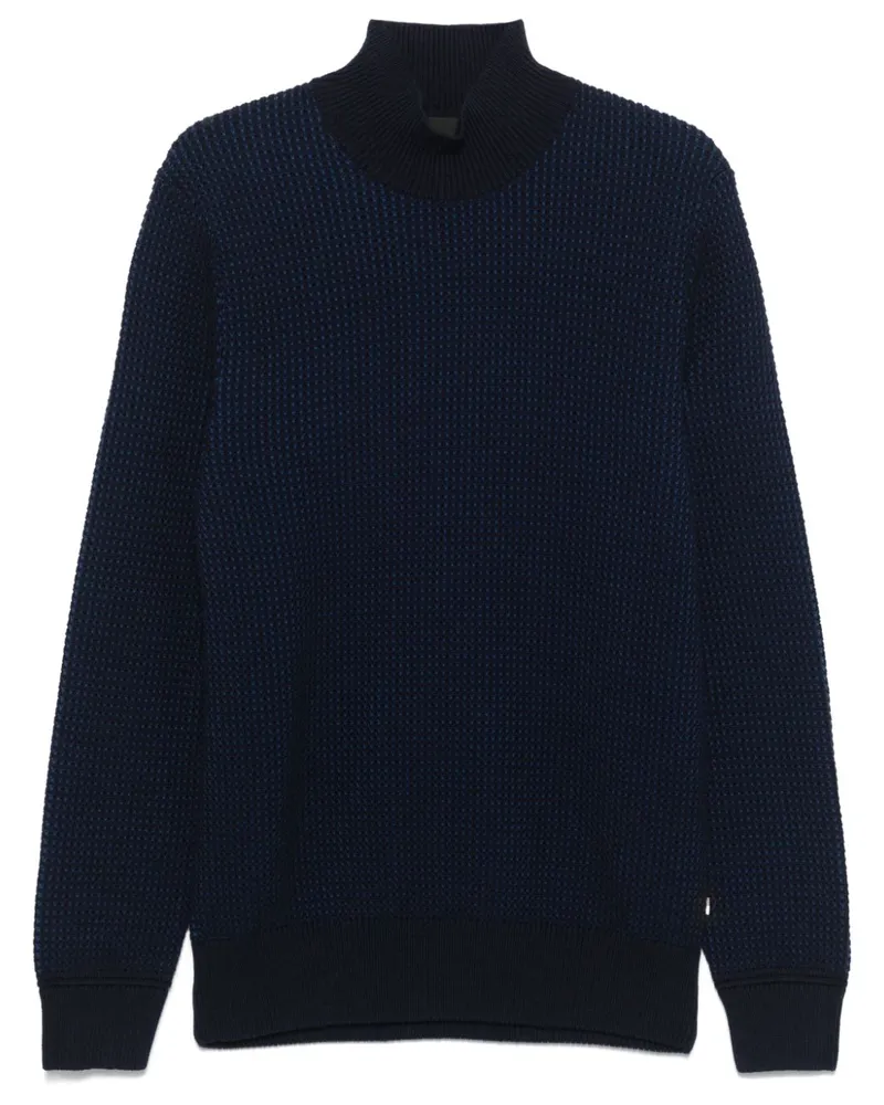HUGO BOSS Pullover mit kurzem Kragen - Blau Blau