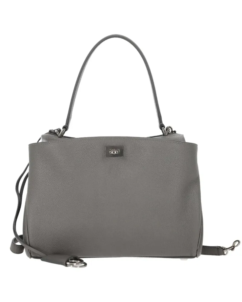 Balenciaga small side-snap leather tote bag - Grau Grau