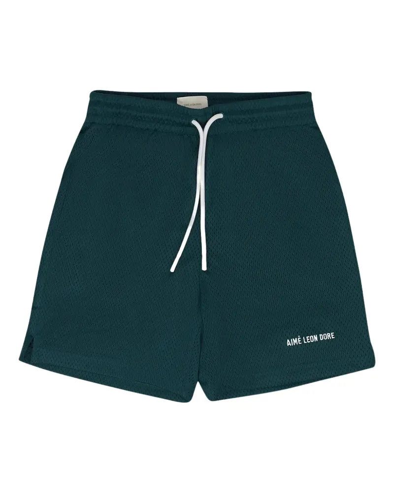 Aimé Leon Dore Shorts mit Logo-Print - Grün Grün