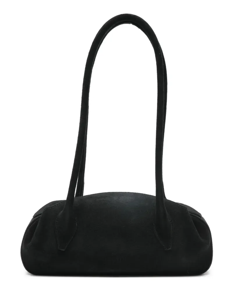 YUZEFI mini Oyster suede tote bag - Schwarz Schwarz