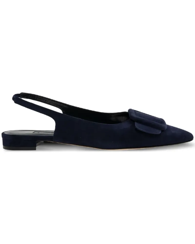 Manolo Blahnik Flache Maylura Pumps - Blau Blau