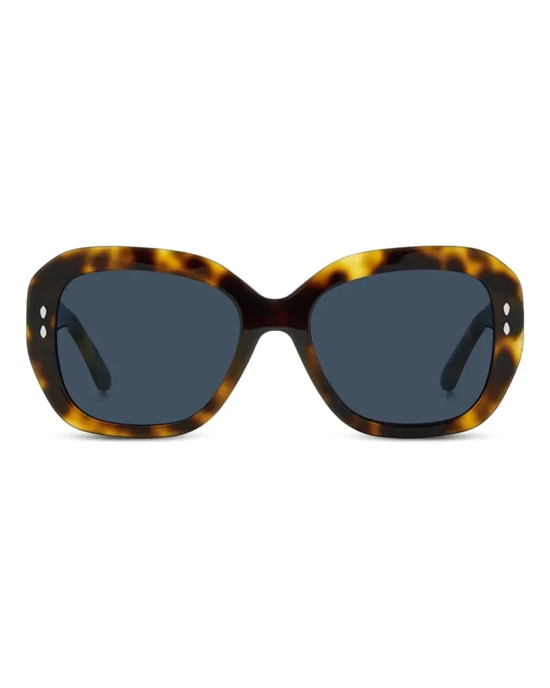 Isabel Marant Eckige Sonnenbrille in Schildpattoptik - Braun Braun
