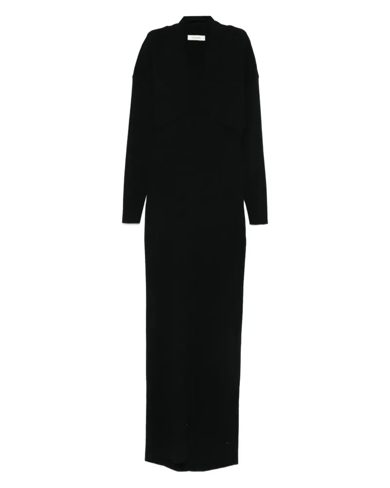 Entire Studios V-neck maxi dress - Schwarz Schwarz