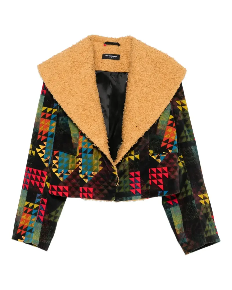 KIKO KOSTADINOV Jacke mit abstraktem Karo - Schwarz Schwarz
