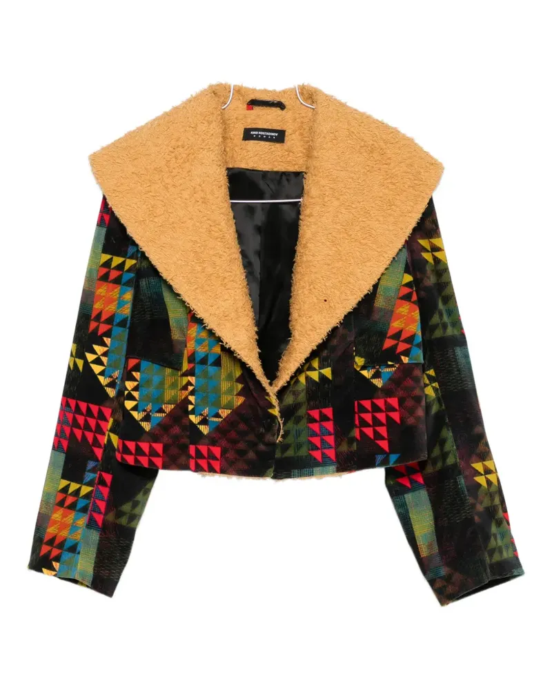 KIKO KOSTADINOV abstract-check jacket - Schwarz Schwarz