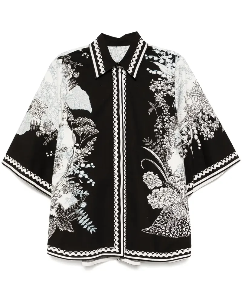 Elie Saab Hemd mit Print - Schwarz Schwarz