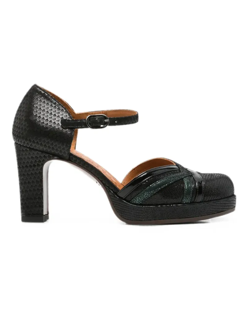 Chie Mihara Ledana snakeskin-effect heeled pumps - Schwarz Schwarz