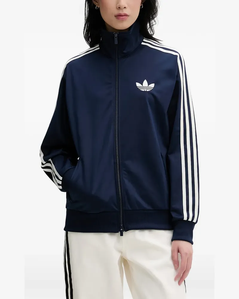 adidas Firebird logo-embroidered striped track jacket - Blau Blau