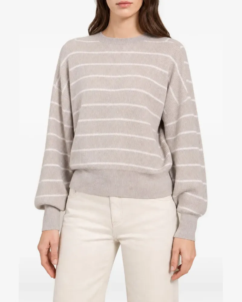 Brunello Cucinelli Gerippter Strickpullover - Nude Nude