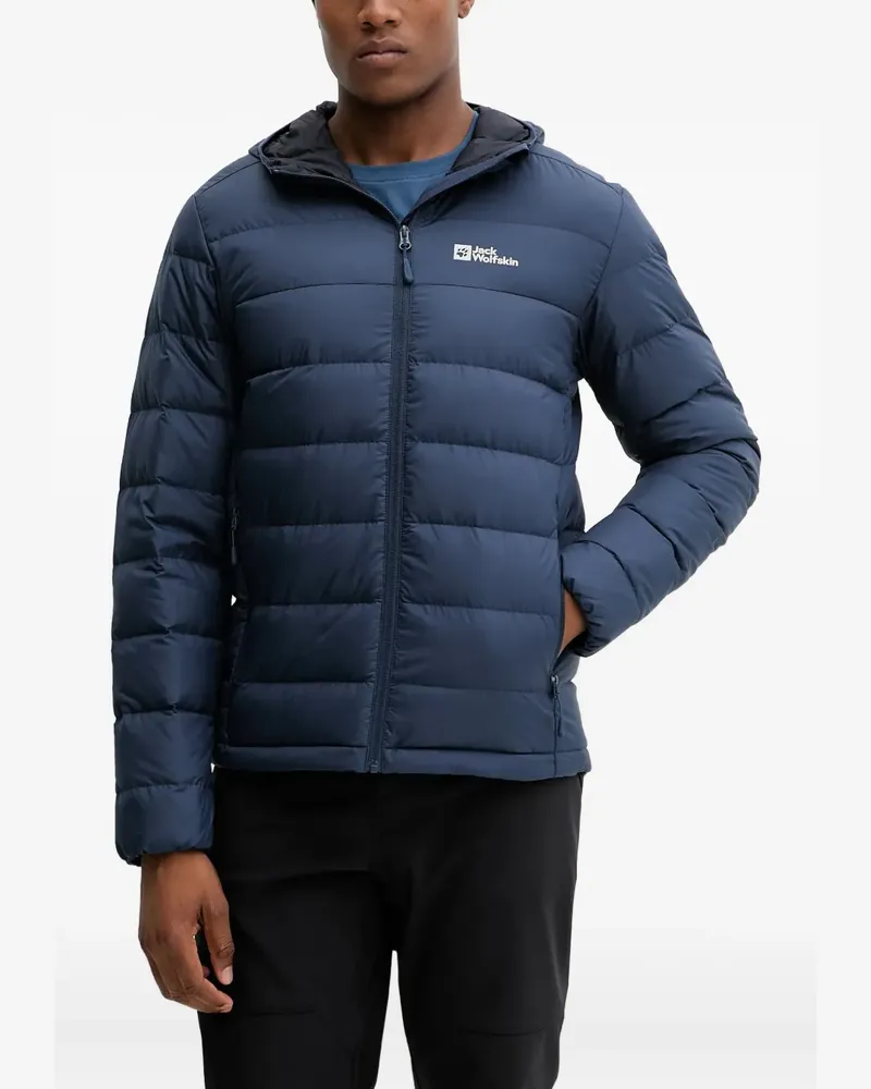 Jack Wolfskin Gesteppte Ather Down Kapuzenjacke - Blau Blau