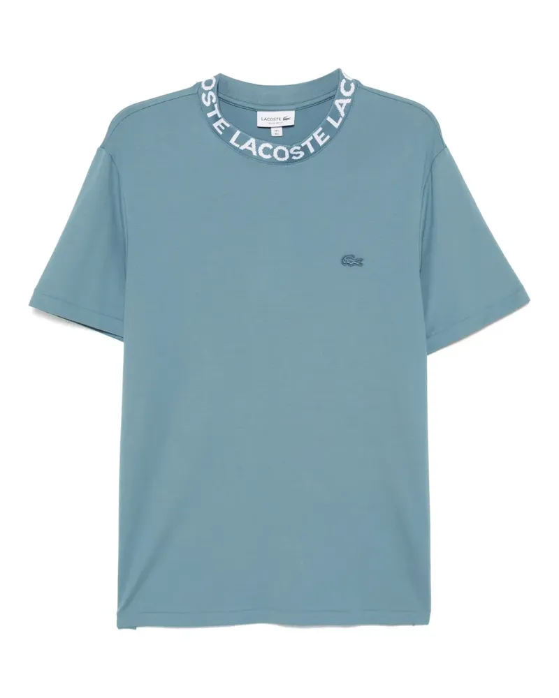Lacoste Piqué-T-Shirt mit Jacquardmuster - Blau Blau