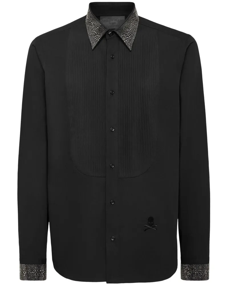 Philipp Plein Black Tie Hemd Schwarz