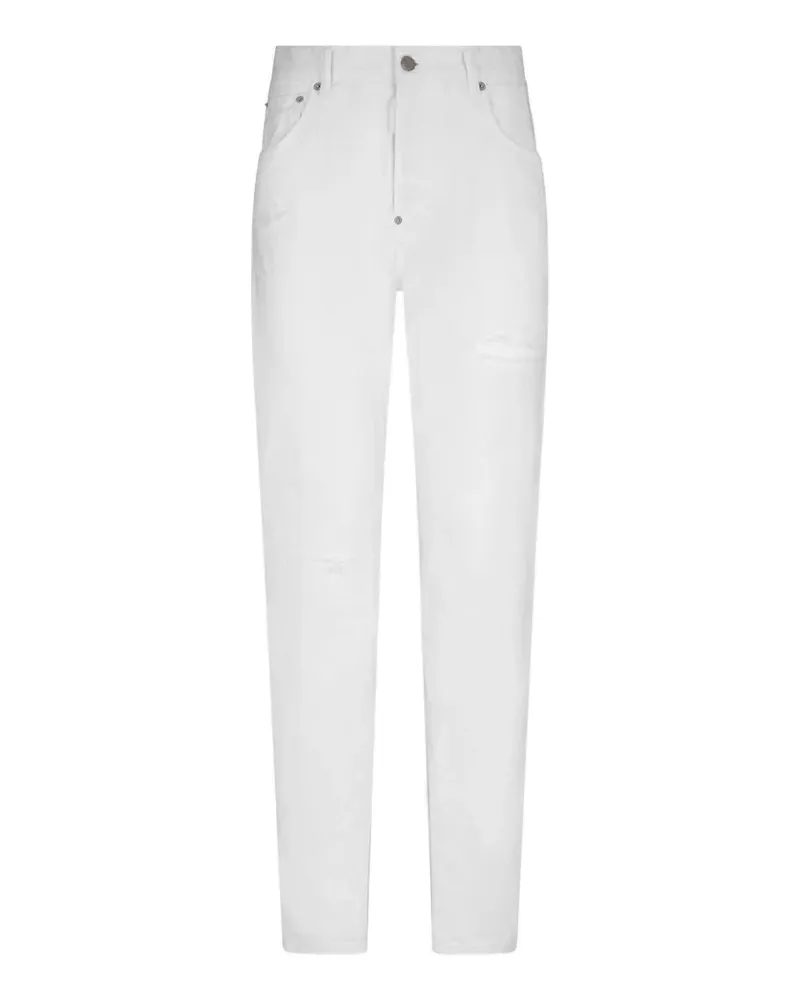 Dsquared2 White Bull Skinny-Jeans - Weiß Weiß