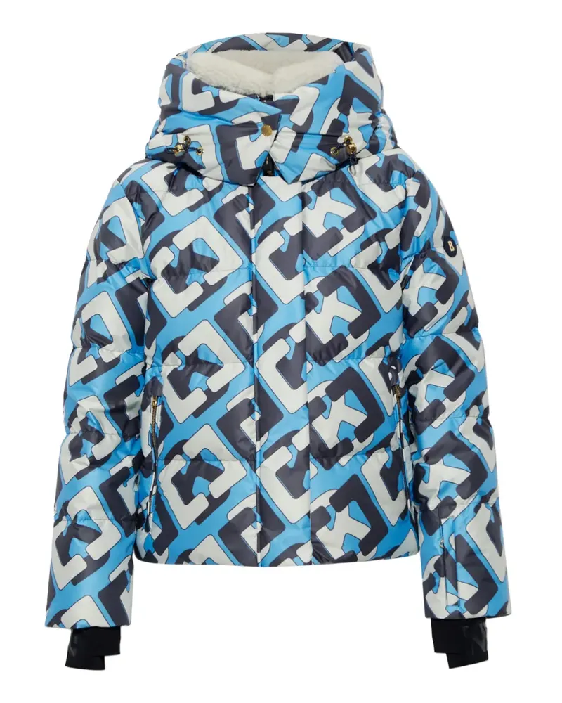Bogner Naia monogram-print ski puffer jacket - Blau Blau